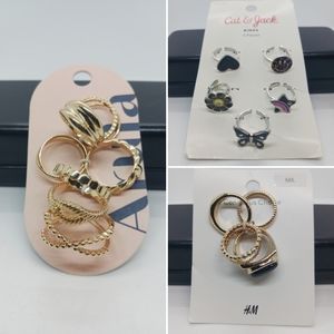 NWT 18 PAIR OF ASSORTED RINGS